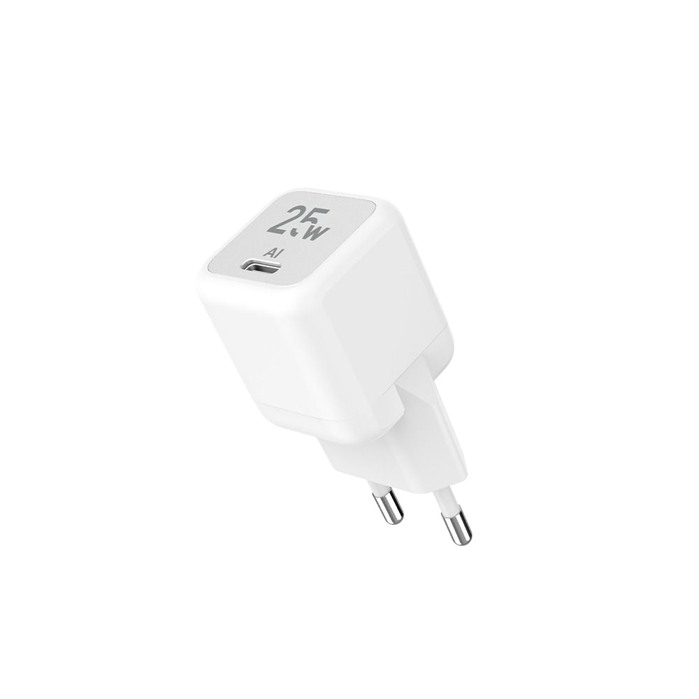 Lavvento MP535 Mini GaN 25W Charger With Type-C to Type-C Cable 1M - White