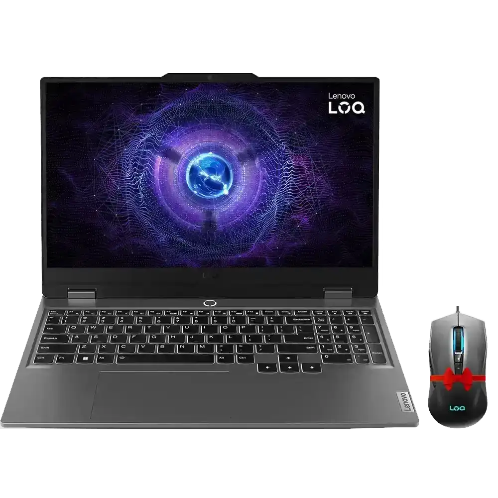 Lenovo LOQ 15IRX9 Laptop (Intel Core i5/13450HX - 16G DDR5 - 512GB M.2 NVMe - Nvidia RTX 3050 6GB DDR6 - 15.6 Inch FHD IPS 144Hz - LOQ M100 RGB Mouse) - Luna Grey