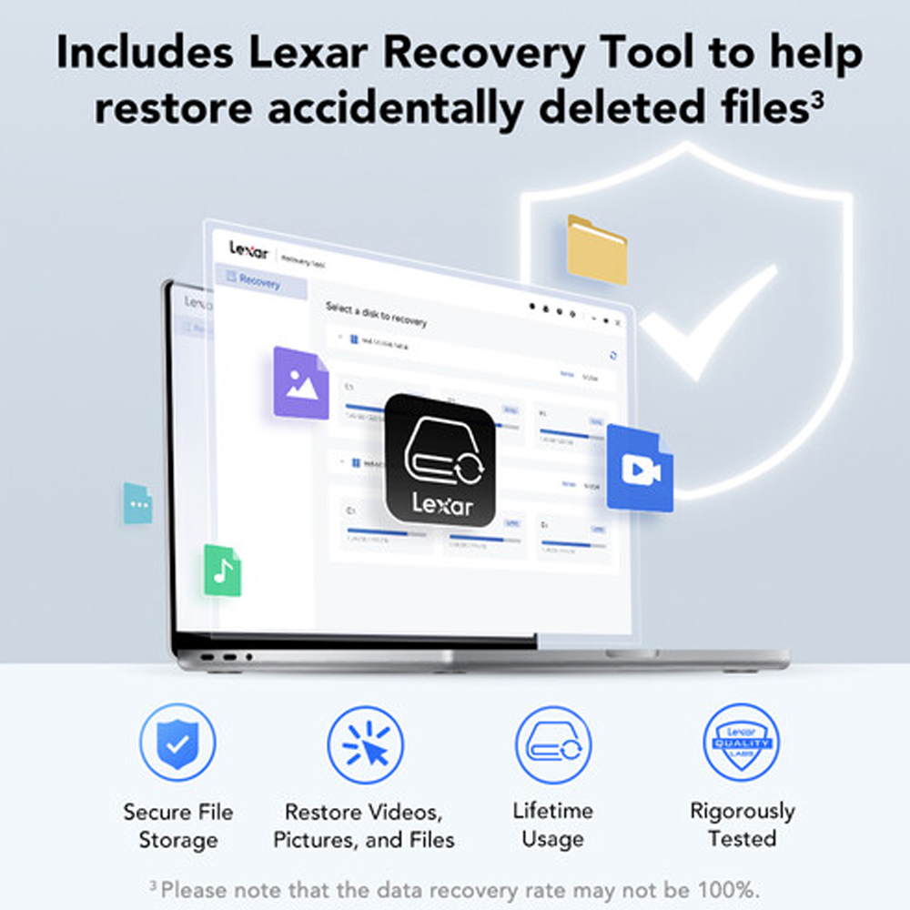 Lexar SL300 1T External SSD - Black