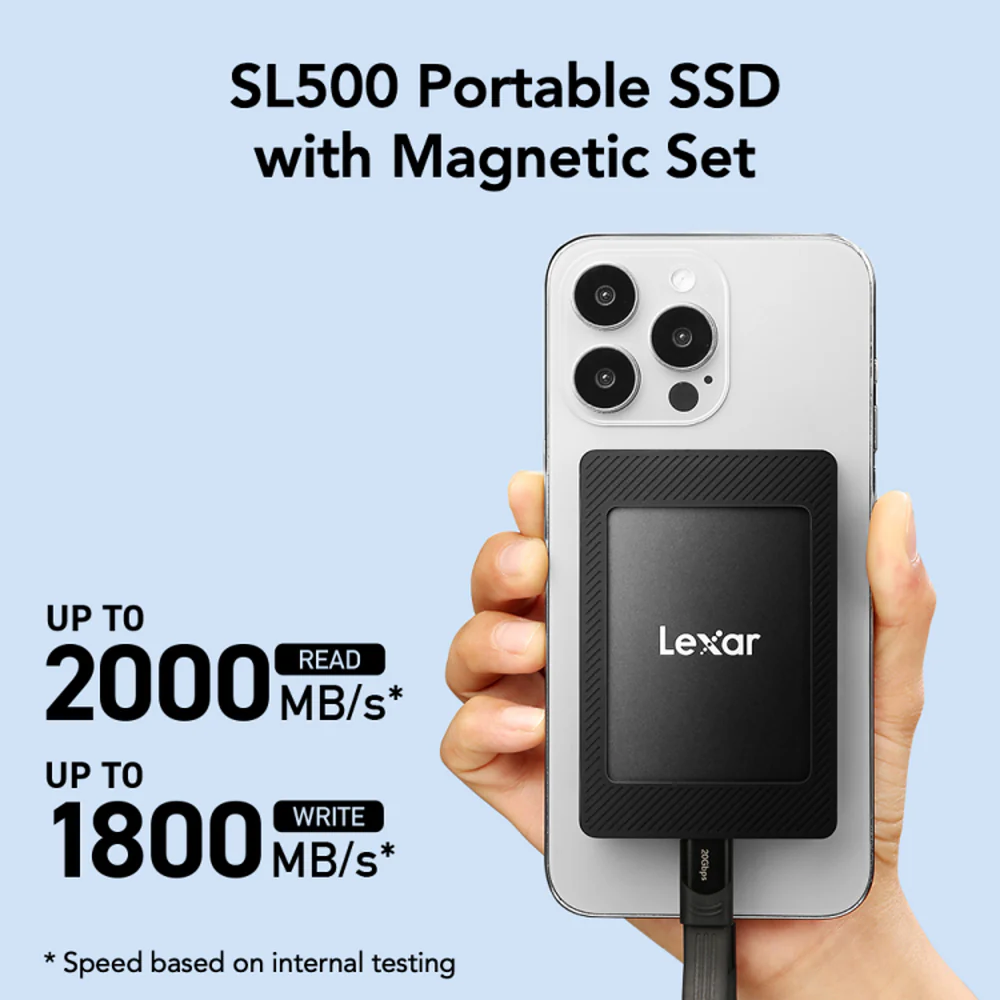 Lexar SL500 2TB External SSD With Magnetic Set