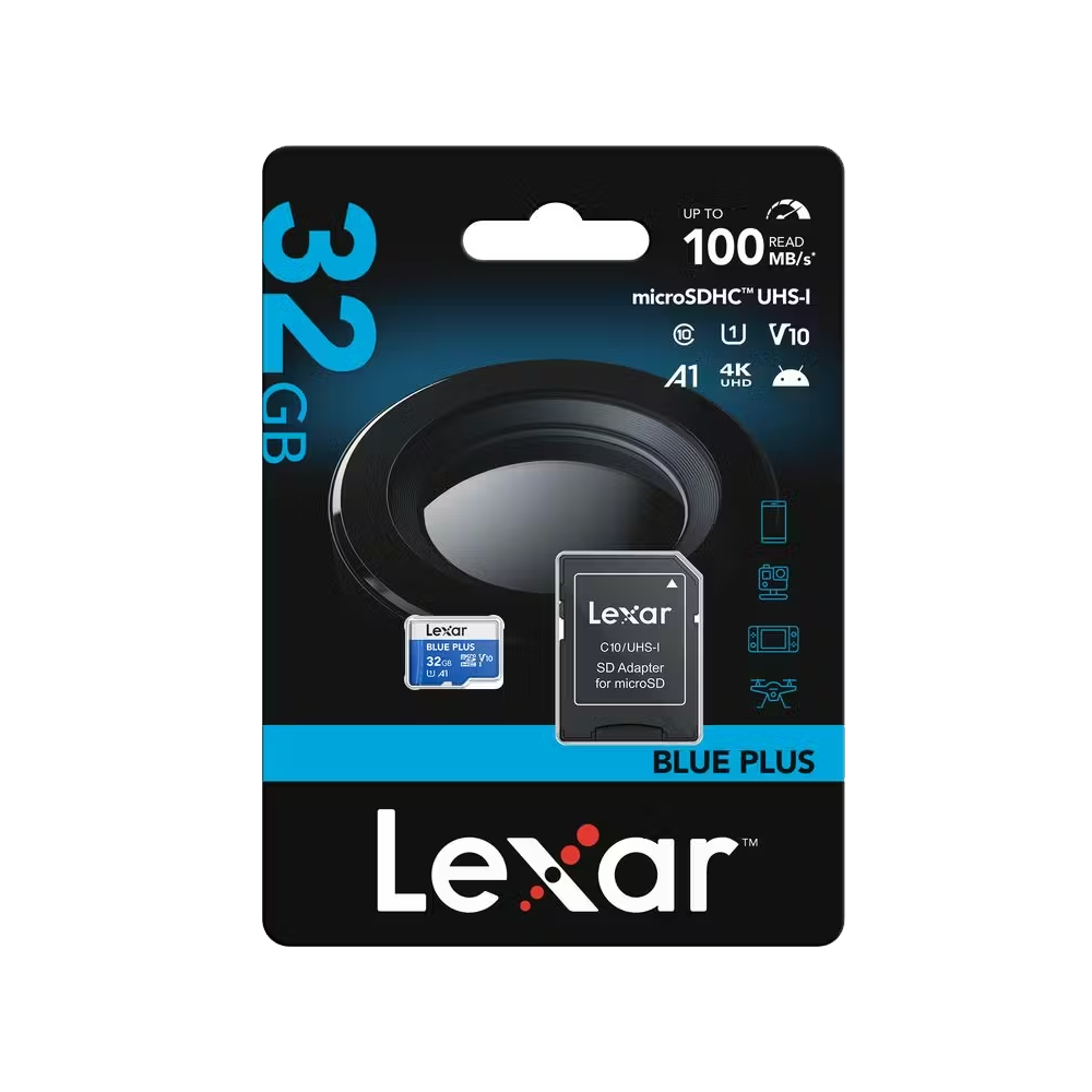 Lexar Blue Plus 32GB Class 10 microSD Memory Card