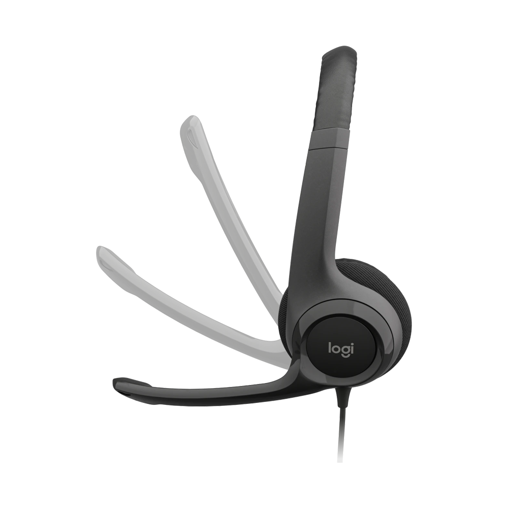 Logitech H390 Wired Headphone With Noise-Cancelling Mic (USB 2.0) - Black