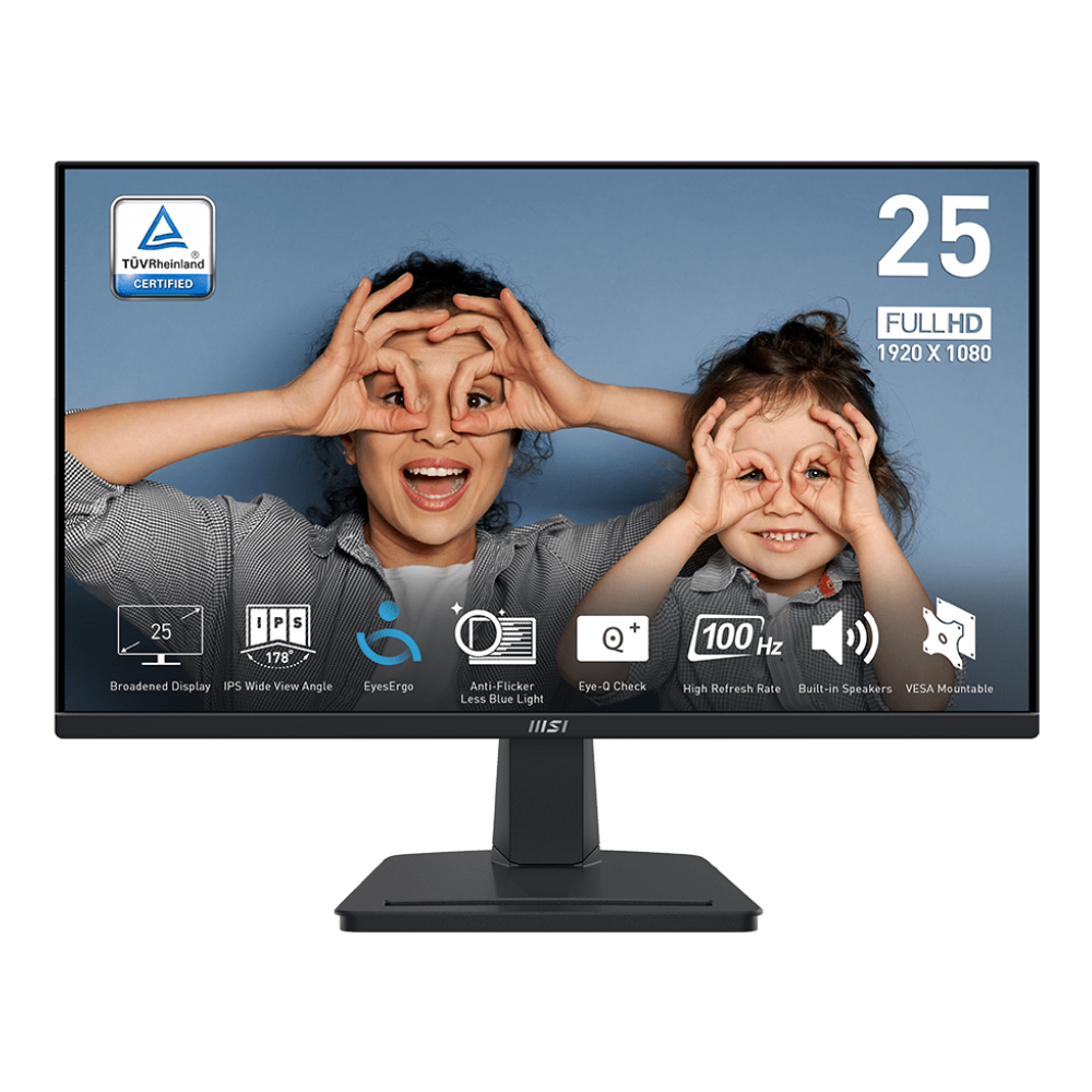 Monitor MSI Pro MP251 Series 25 Inch (Flat IPS - 100Hz) (HDMI - VGA - Audio)