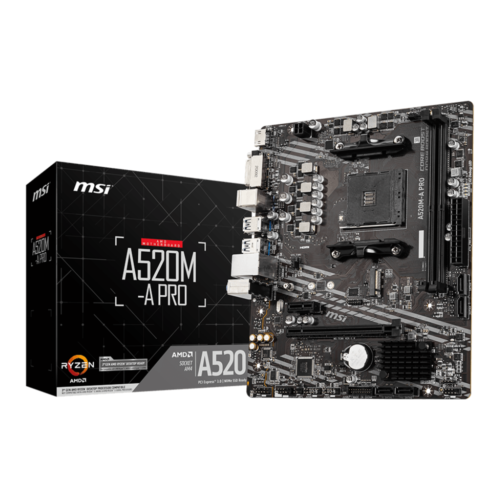 MOTHERBOARD MSI AMD A520M-A PRO (AM4)