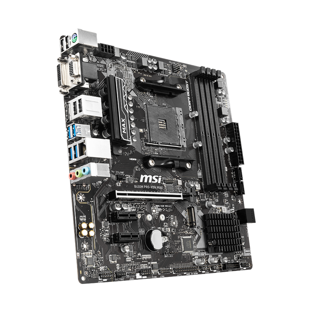 MSI B450M PRO-VDH Max AMD Motherboard AM4