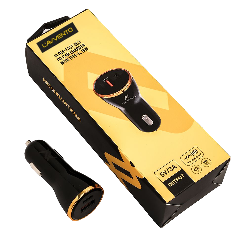 Plug Car Lavvento Mp318 (USB + Type-C 18W)