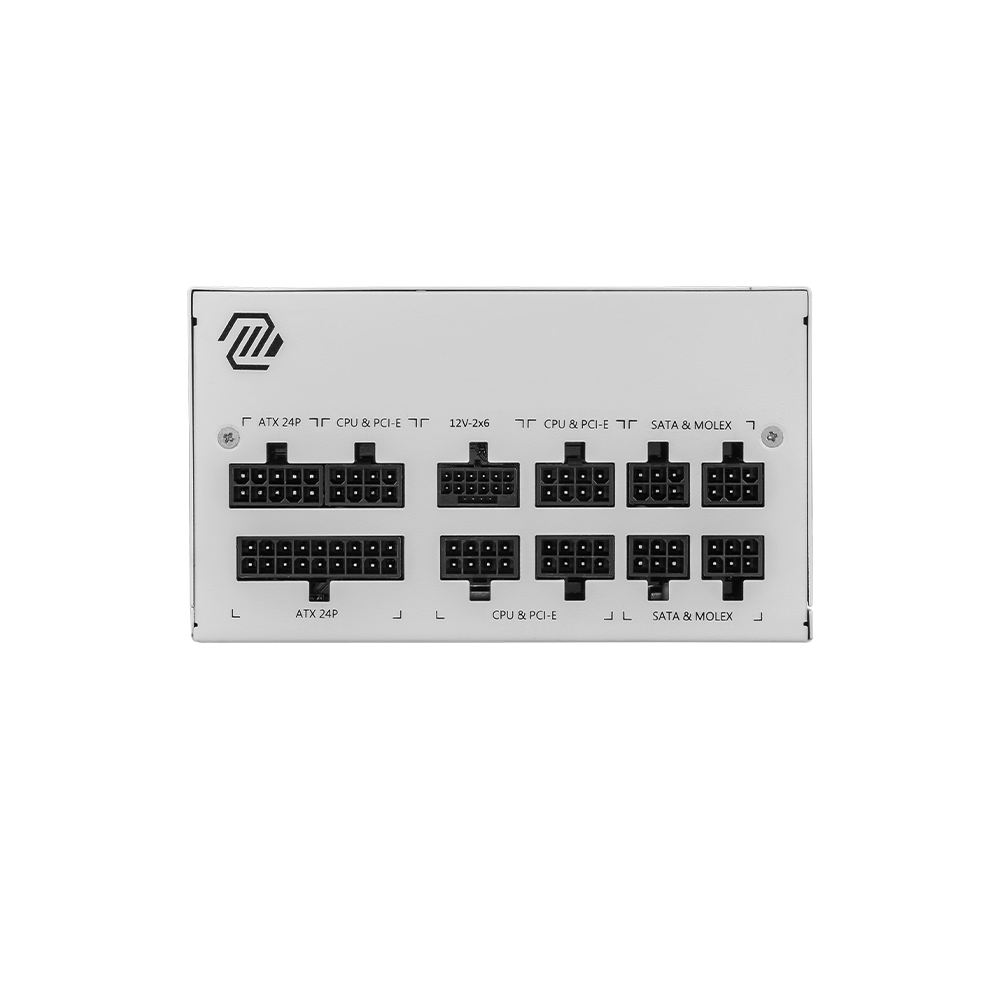 MSI MAG A850GL PCIE5 80 PLUS Gold Power Supply (850W) - White