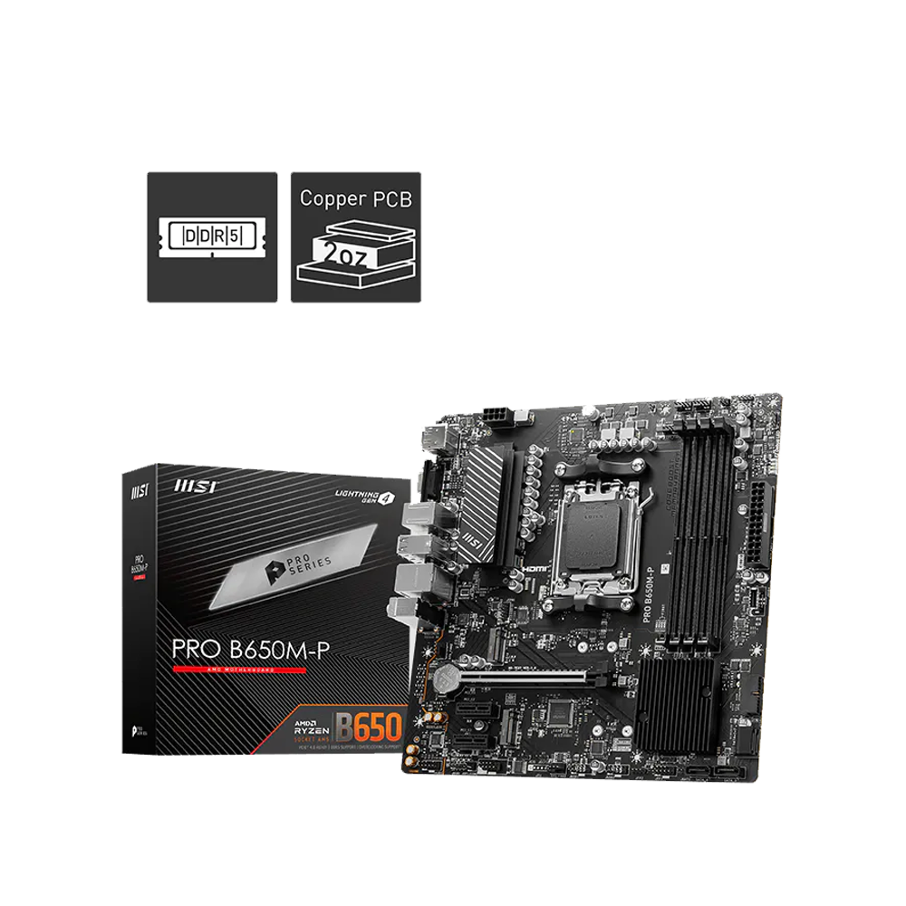 MSI PRO B650M-P DDR5 AM5 AMD Motherboard