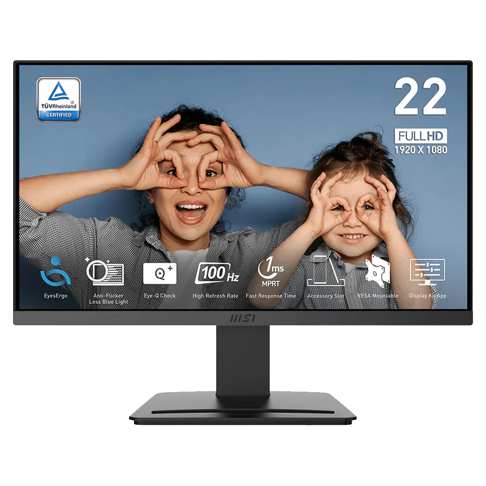 MSI PRO MP223 E2 22-Inch Business Monitor (Flat - 100Hz) (HDMI - DisplayPort - Audio)