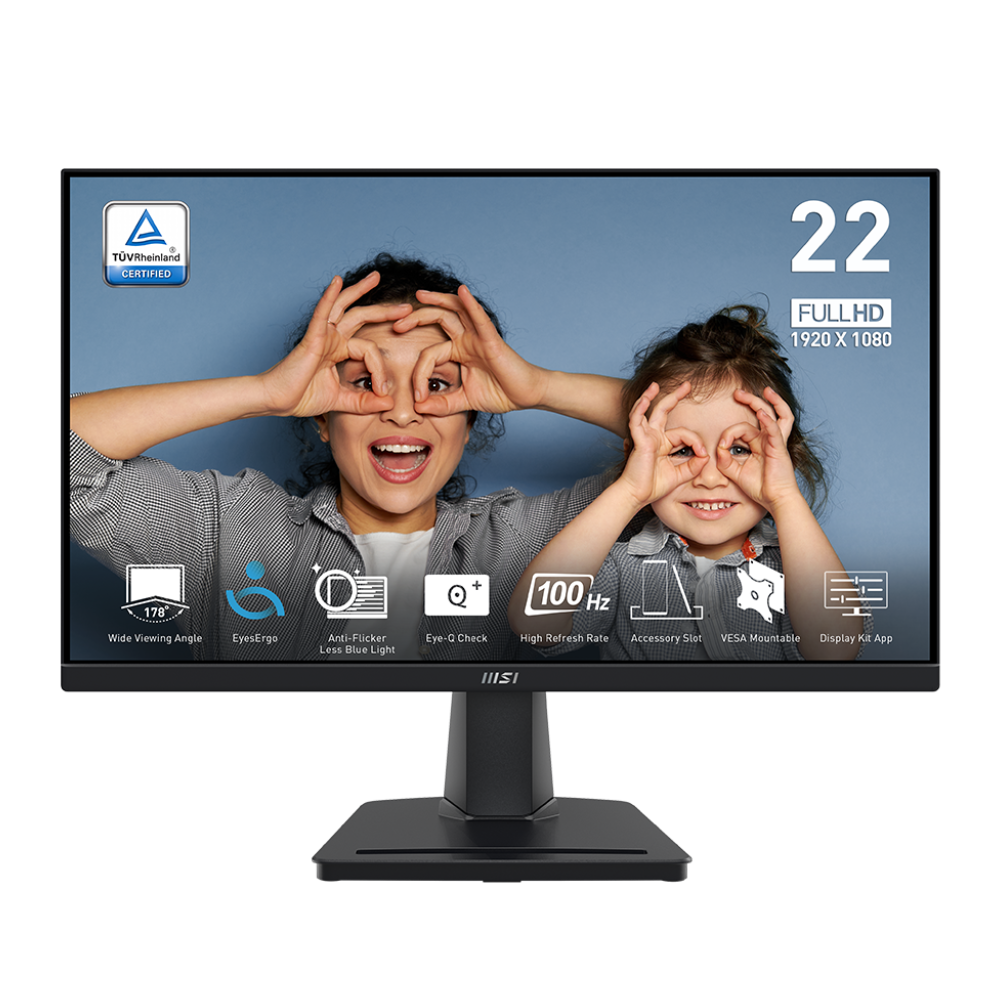 MSI PRO MP225V 22 Inch Monitor (Flat - 100Hz) (HDMI - VGA)