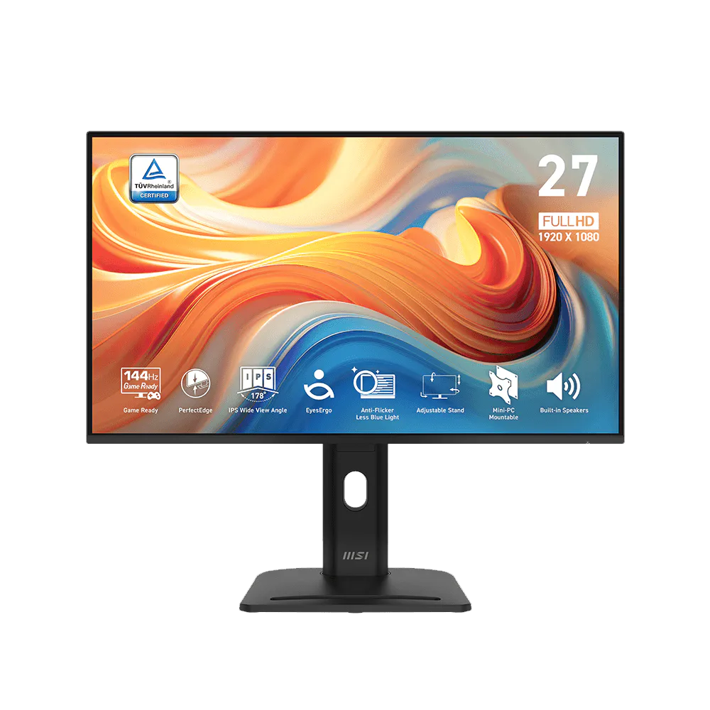 MSI PRO MP275PG E14 27-Inch Business Monitor (Flat IPS - 144Hz) (HDMI - Display - VGA - Audio)