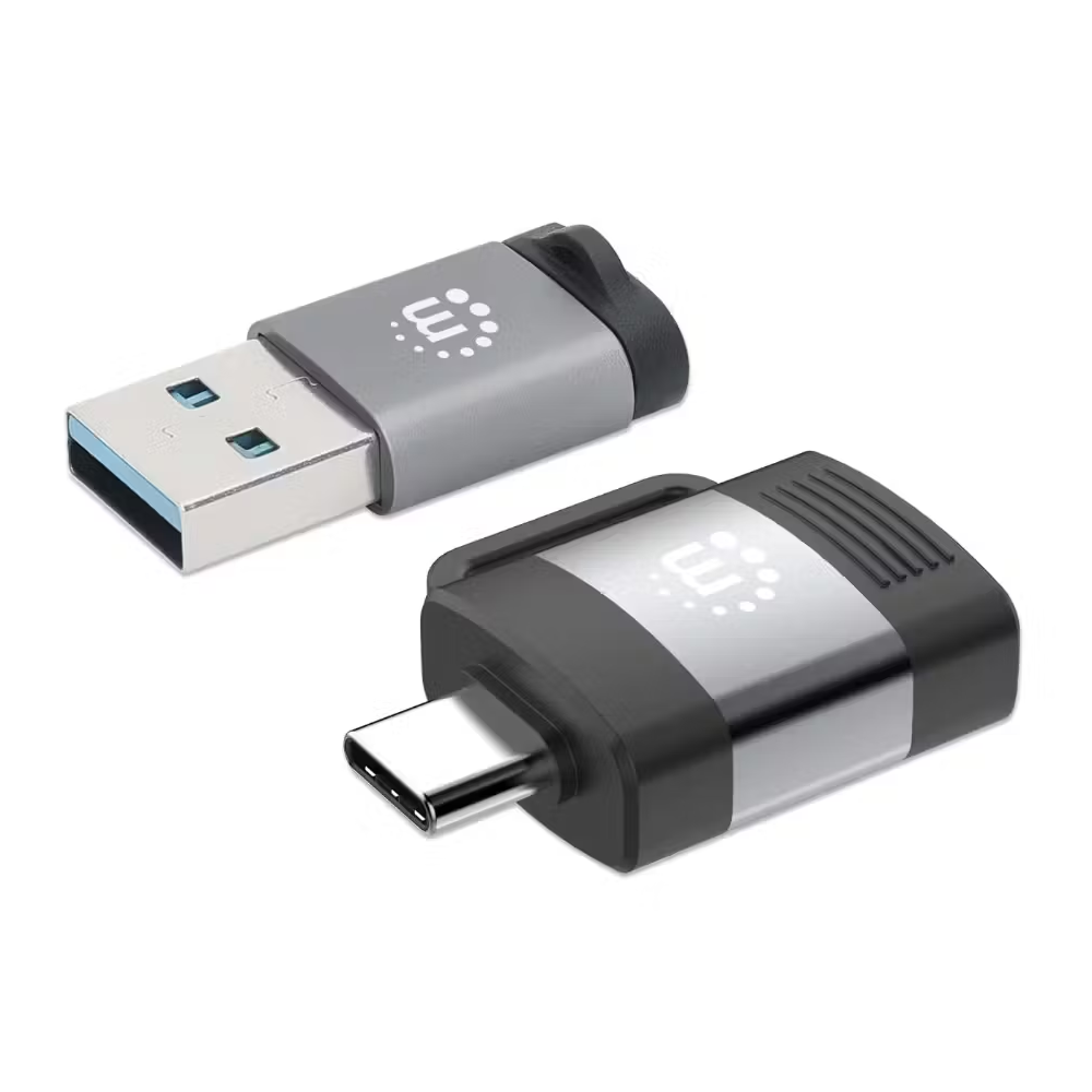 Manhattan CV140 2-Piece Type-C to USB & USB to Type-C OTG Adapter Converter