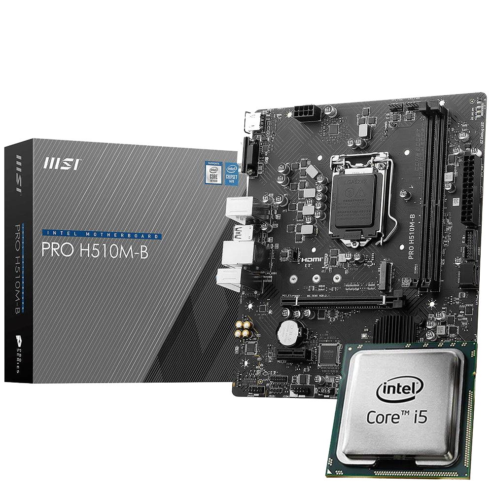 Motherboard Intel MSI Pro H510M-B (LGA1200) + CPU Intel Core I5-10400F Tray (LGA1200)