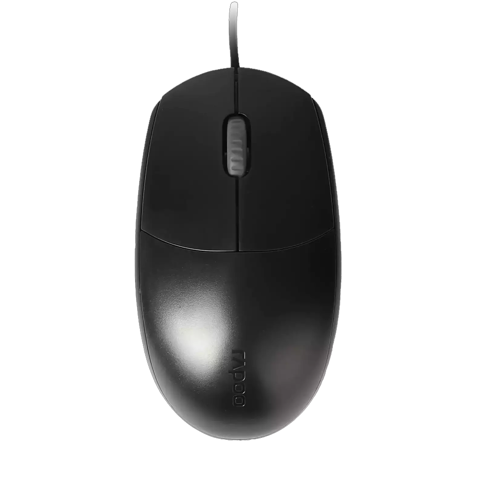Rapoo N100C Type-C Wired Mouse - Black