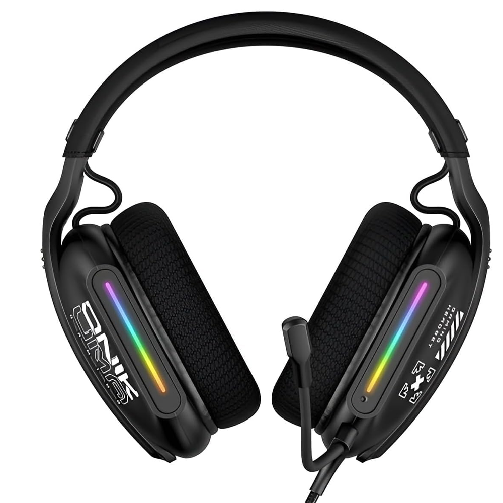 Onikuma X12 RGB Wired Gaming Headphone (One Socket 3.5mm With Converter + USB) - Black