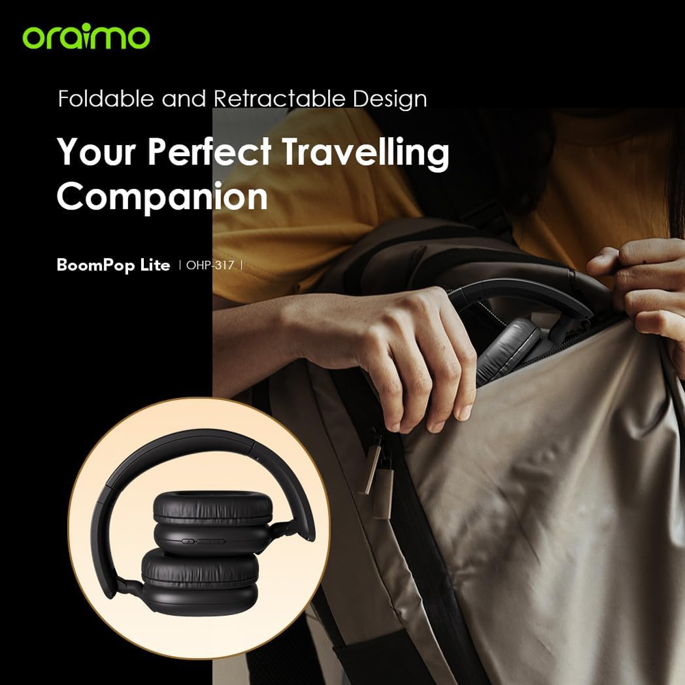 Oraimo BoomPop Lite OHP-317 Wireless Headphone - Black