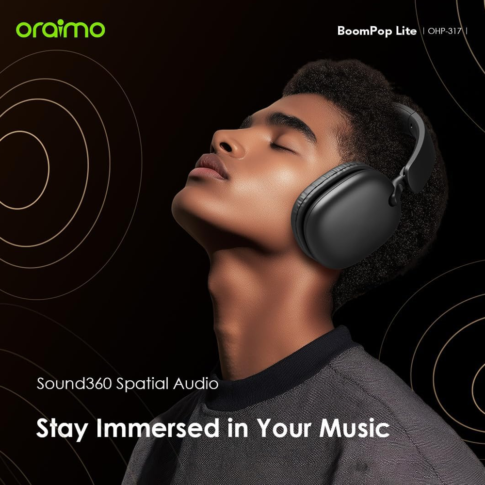 Oraimo BoomPop Lite OHP-317 Wireless Headphone - Black