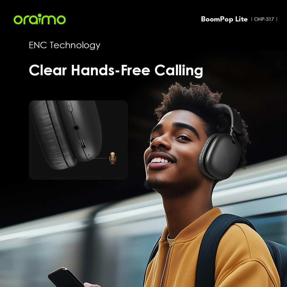 Oraimo BoomPop Lite OHP-317 Wireless Headphone - Black