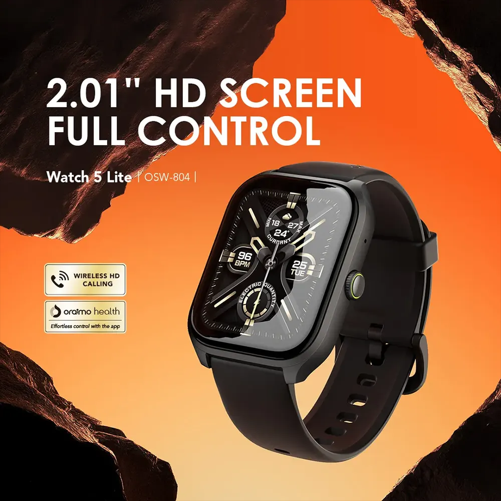 Oraimo Watch 5 Lite OSW-804 Smart Watch - Black