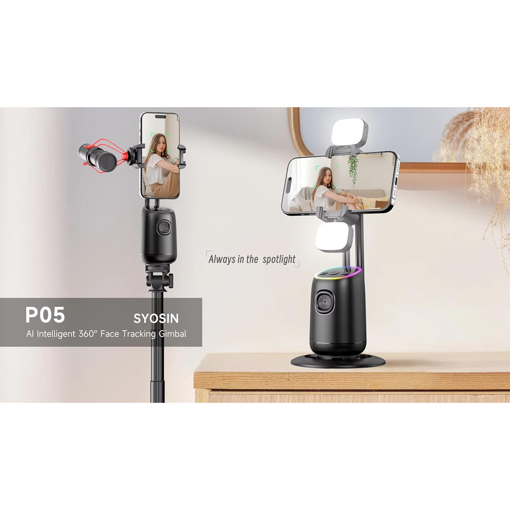 P05 Auto Face Tracking Selfie Stick