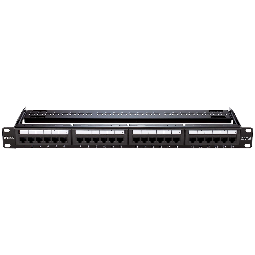 Patch Panel 24 Port D-Likn NPP-C61BLK241 Cat6