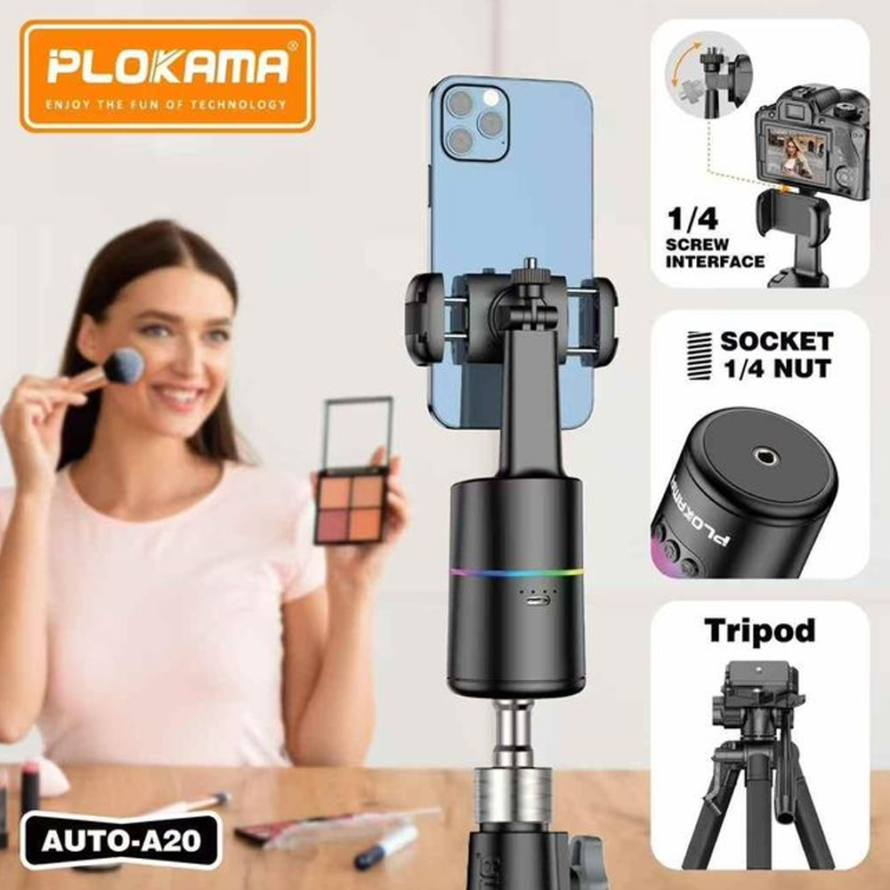Plokama AUTO-A20 Auto Face Tracking Selfie Stick With Remote Control