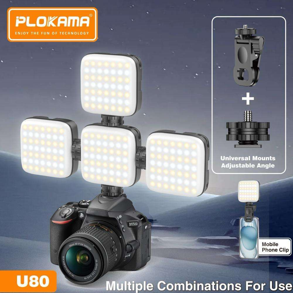 Plokama U80 LED Fill Light 7.6cm x 7.6cm x 3.5cm