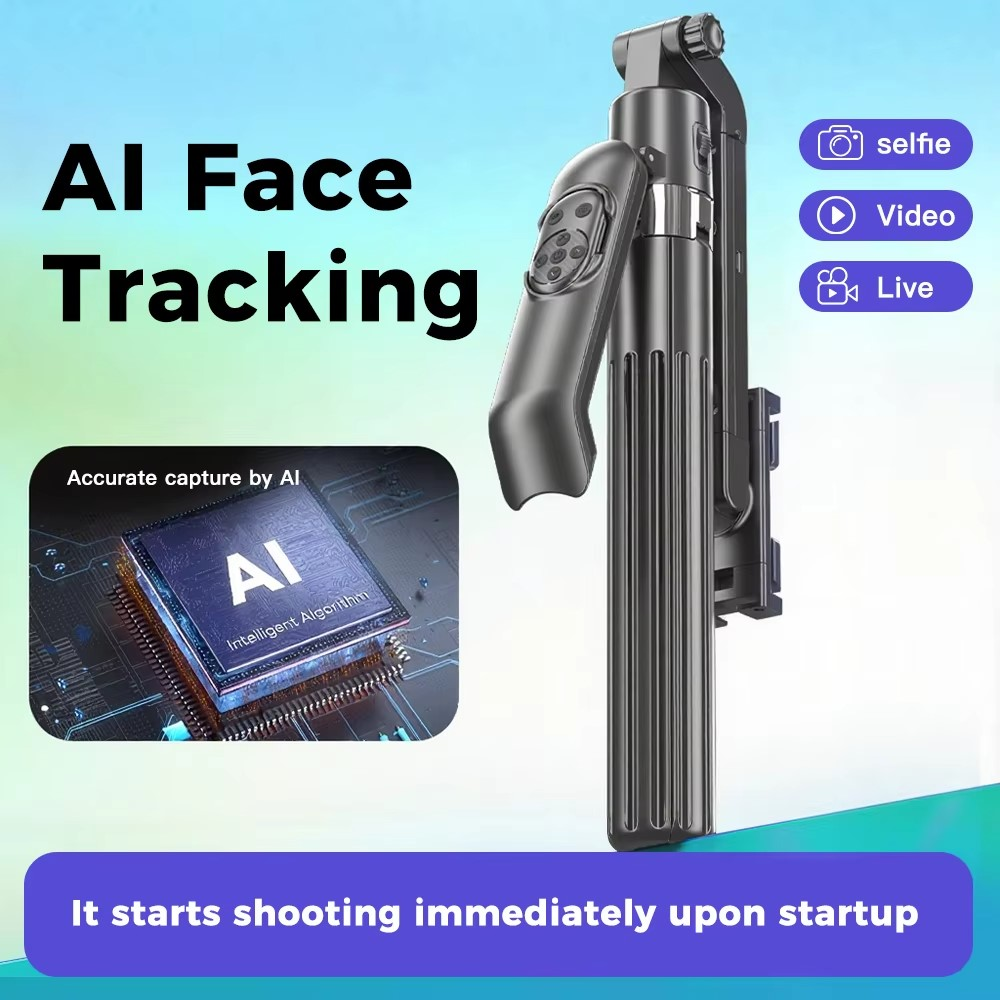 Q565 Face Tracking Selfie Stick - Tripod 1.80m With Remote Control