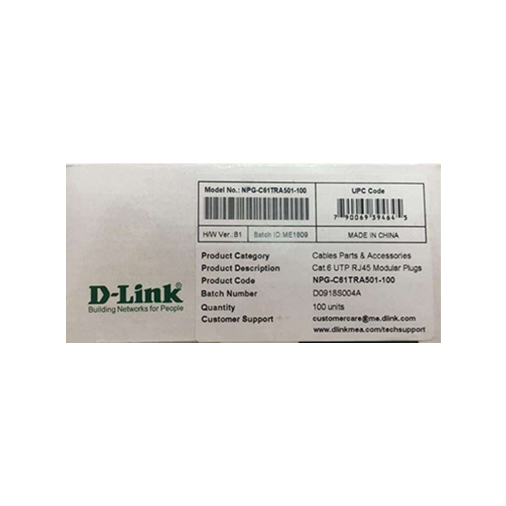 Rjs Cat6 D-Link 100PCS