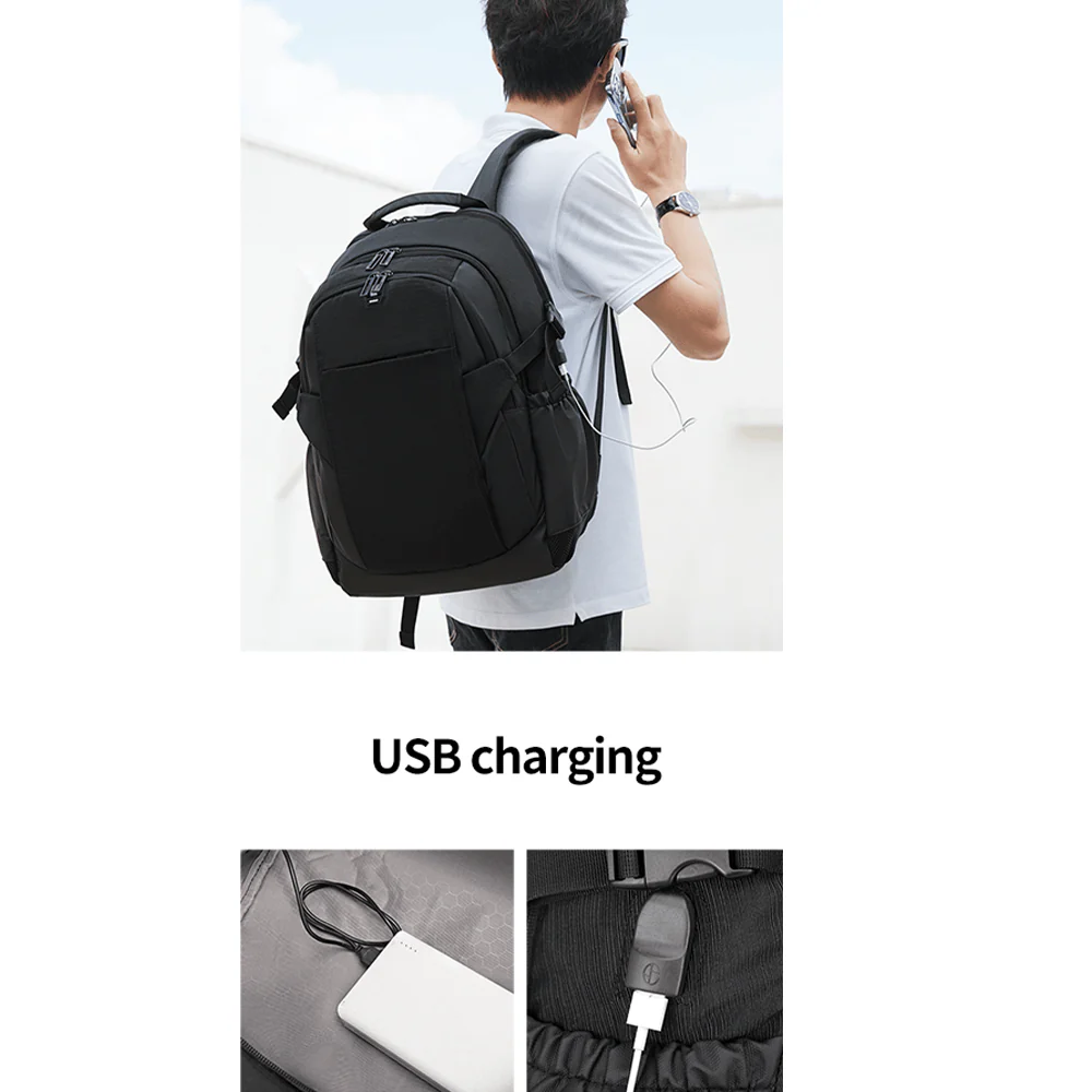 Rahala 2209 15.6 Inch Laptop Backpack - Black