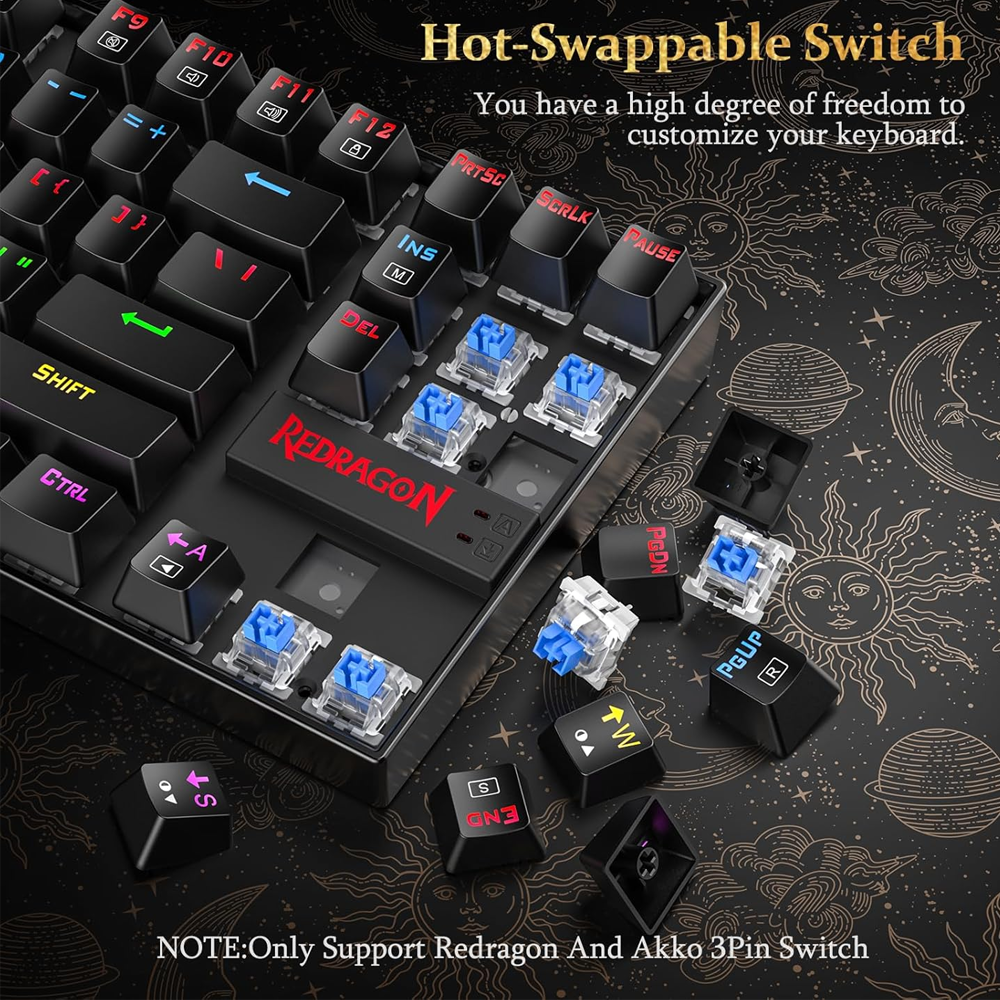 Keyboard USB Mechanical Redragon Kumara (Blue Switch) K552E