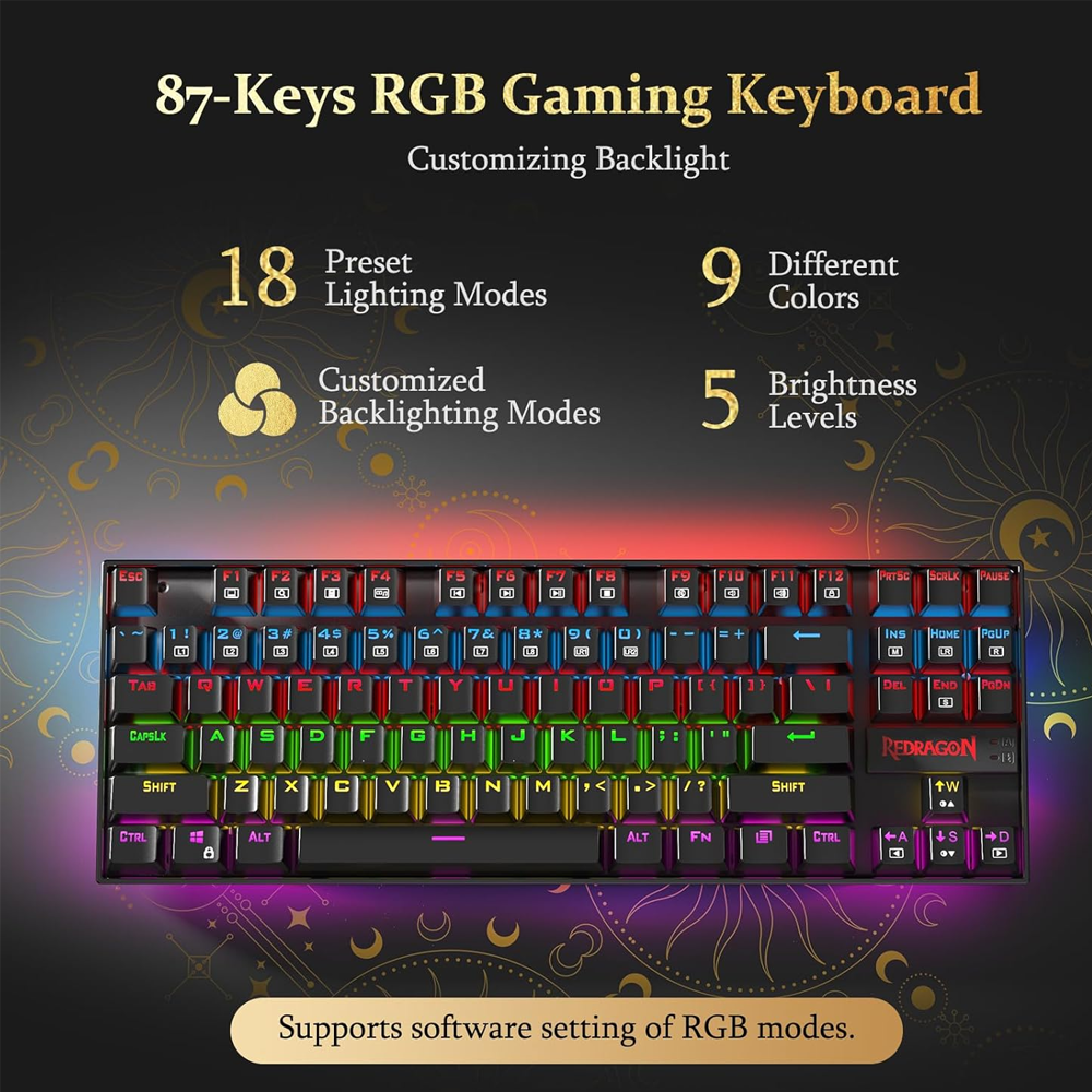 Keyboard USB Mechanical Redragon Kumara (Blue Switch) K552E
