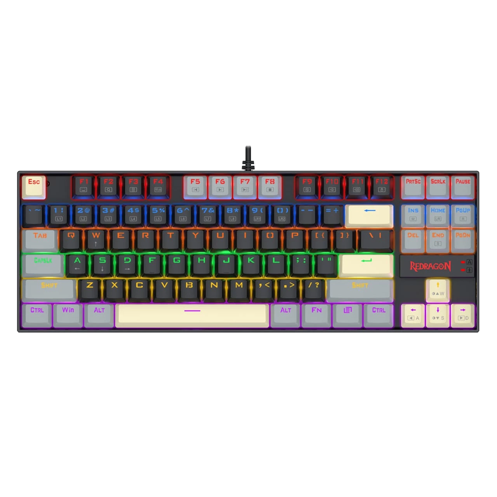 Redragon Kumara K552LGY-R Red Switch Wired Mechanical Gaming Keyboard