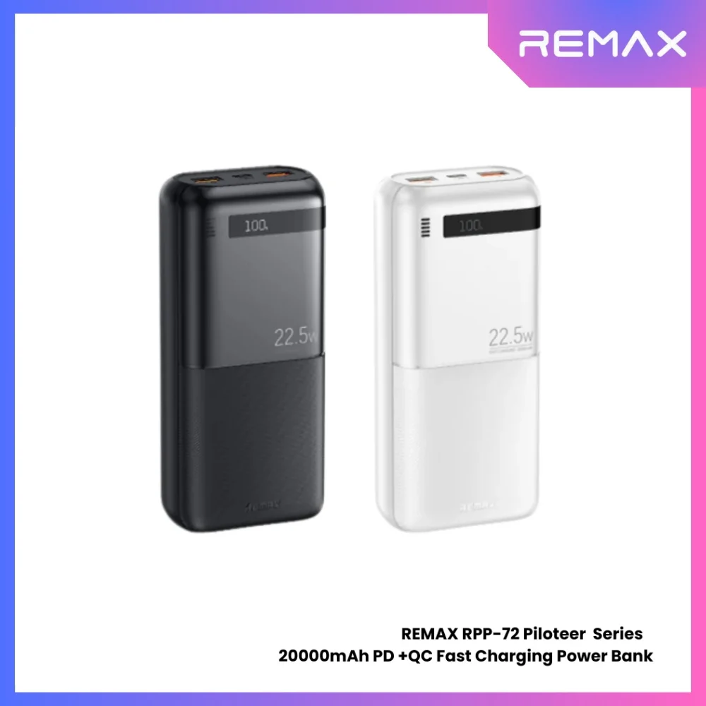 Remax RPP-72 Piloteer Series Power Bank 20000mAh 20W+22.5W - Black