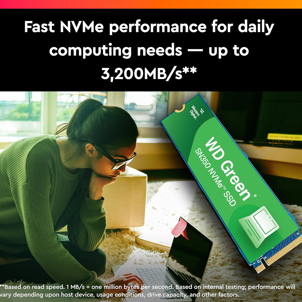 Western Digital Green SN350 1TB PCIe NVMe M.2 SSD