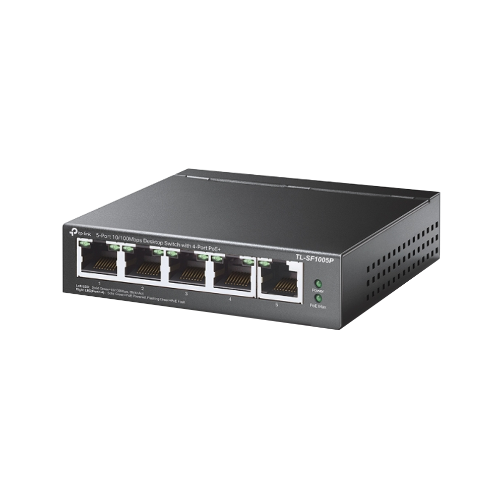 SWITCH 5PORT TP-LINK TL-SF1005P (POE+) 10/100