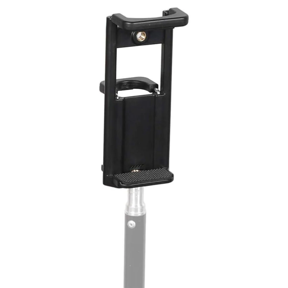 Selfie Stick & Tripod Mount Plastic Double Phone Clamp
