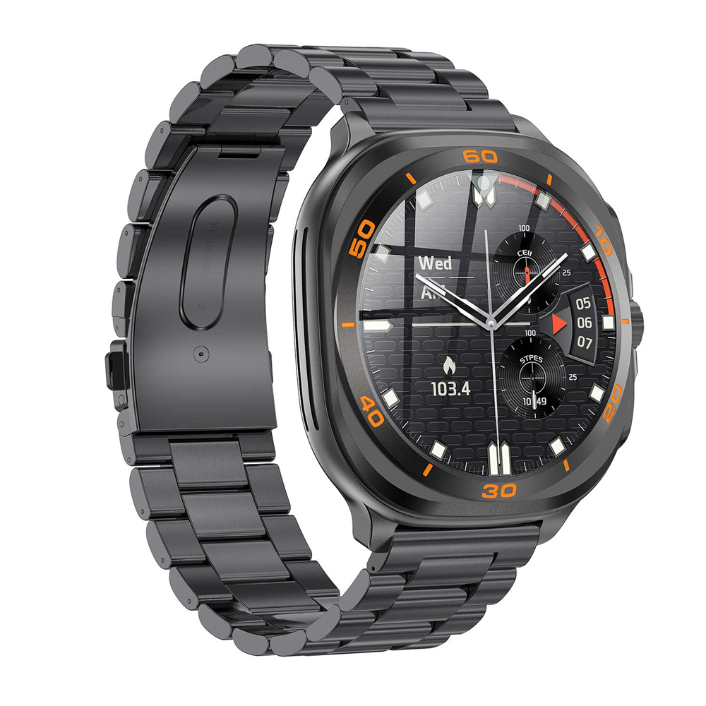 Swiss Military DOM 7 Smart Watch - Metal Strap Black