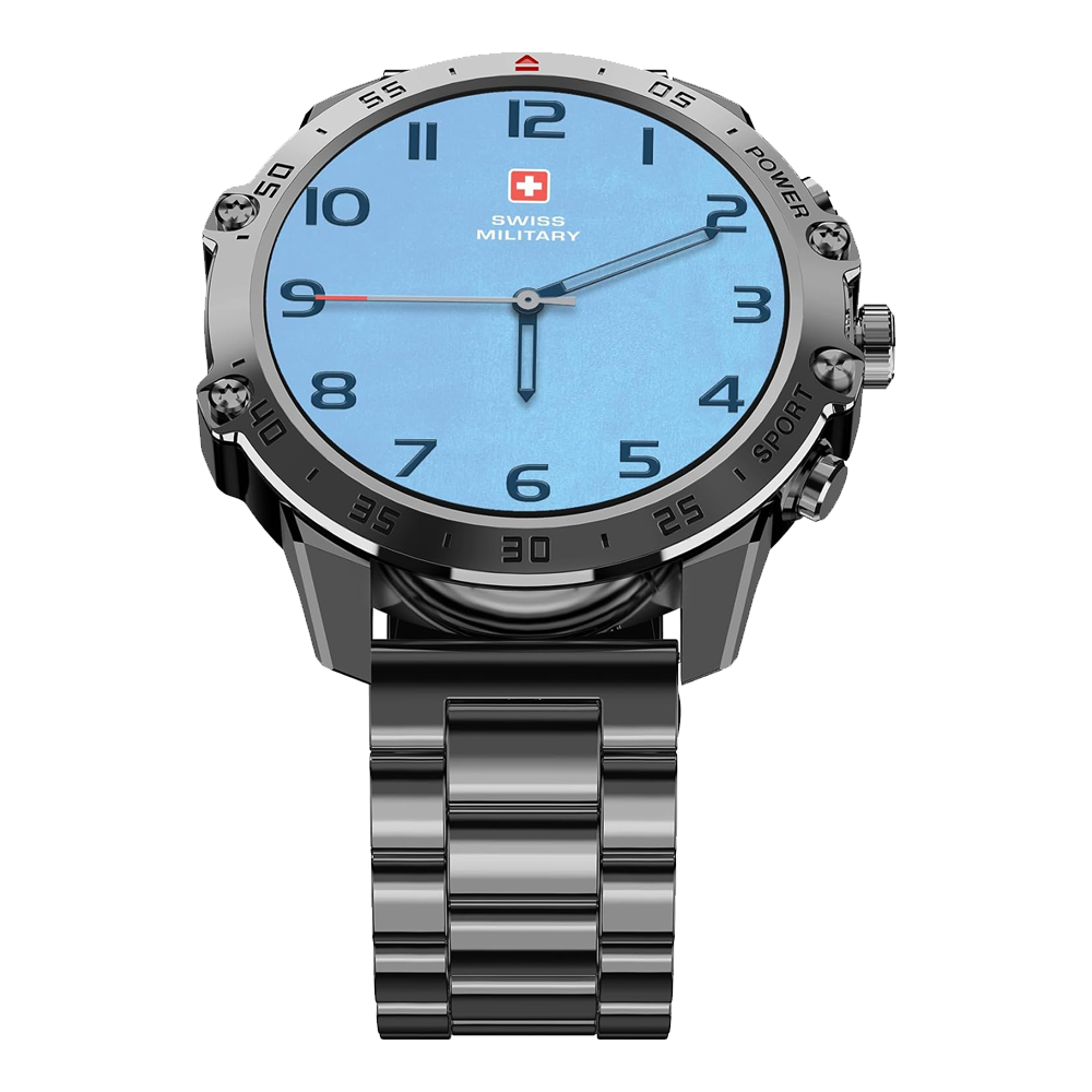 Swiss Military DOM 5 Smart Watch - Metal Strap Gun