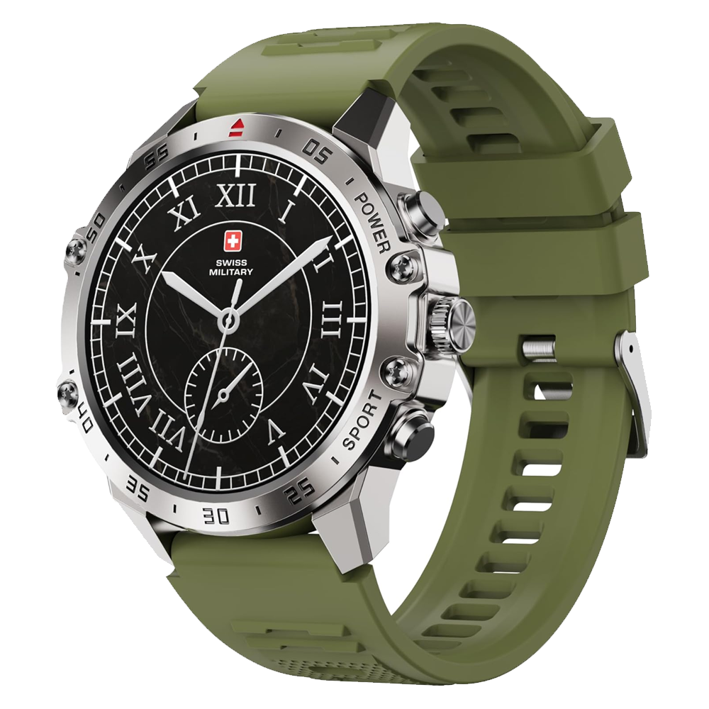 Swiss Military DOM 5 Smart Watch - Silicone Strap Green