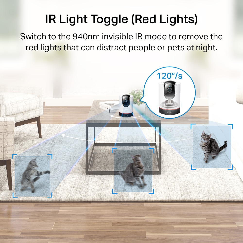TP-Link Tapo C225 Pan/Tilt Home Security Wi-Fi Camera 2K 4MP Indoor