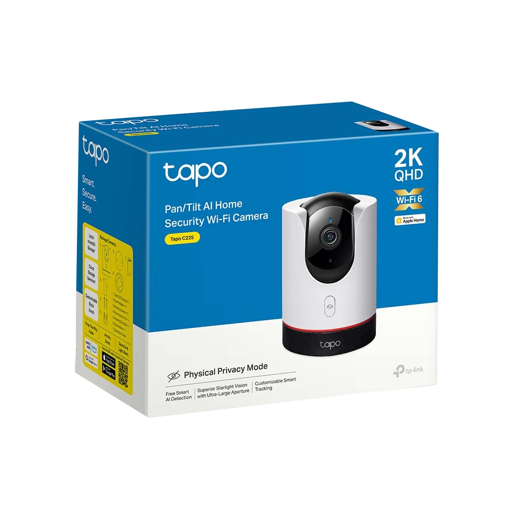 TP-Link Tapo C225 Pan/Tilt Home Security Wi-Fi Camera 2K 4MP Indoor