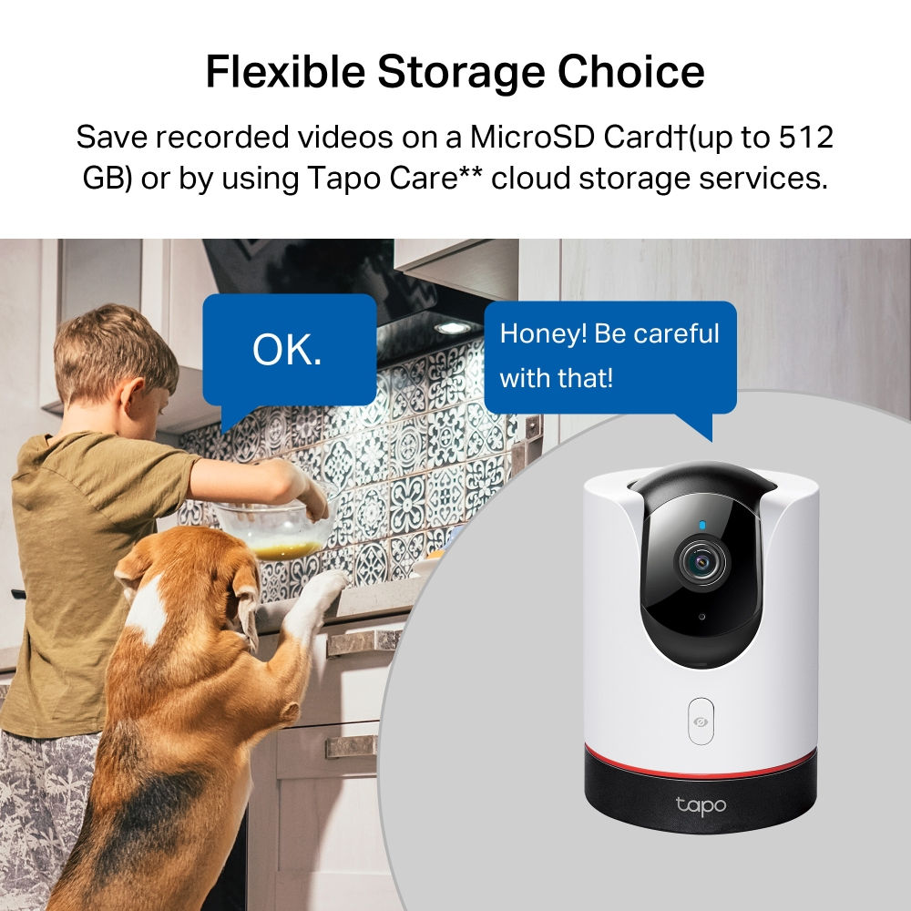 TP-Link Tapo C225 Pan/Tilt Home Security Wi-Fi Camera 2K 4MP Indoor