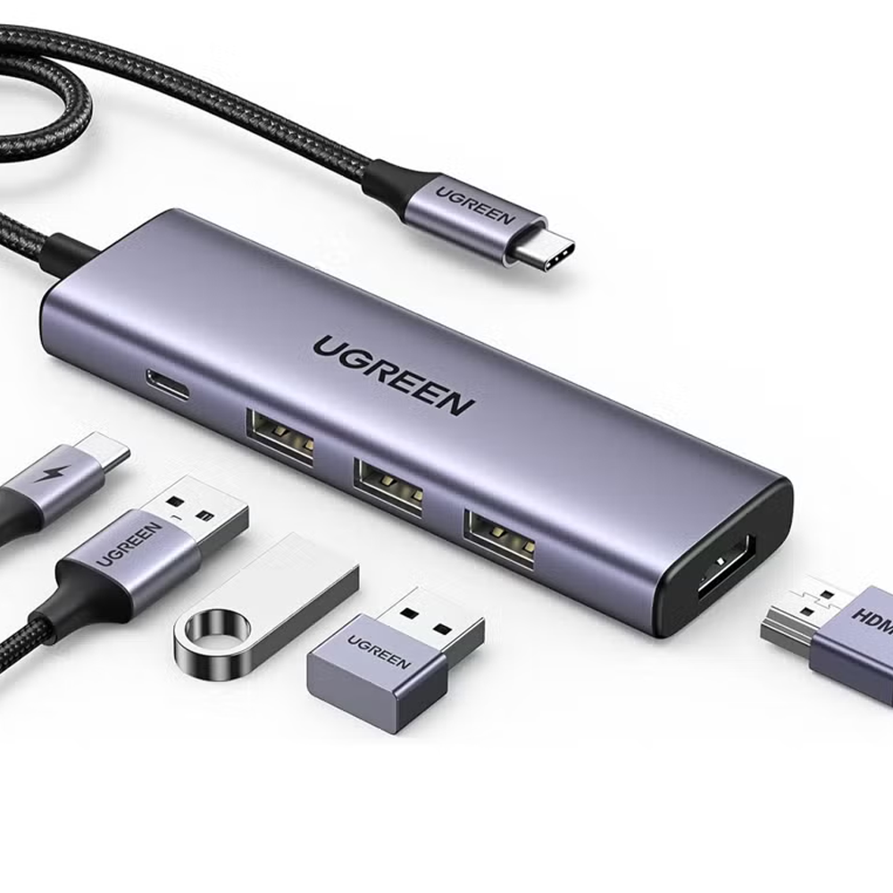 Ugreen CM511 15596 5-in-1 Type-C HUB (3 x USB 3.0 - HDMI)