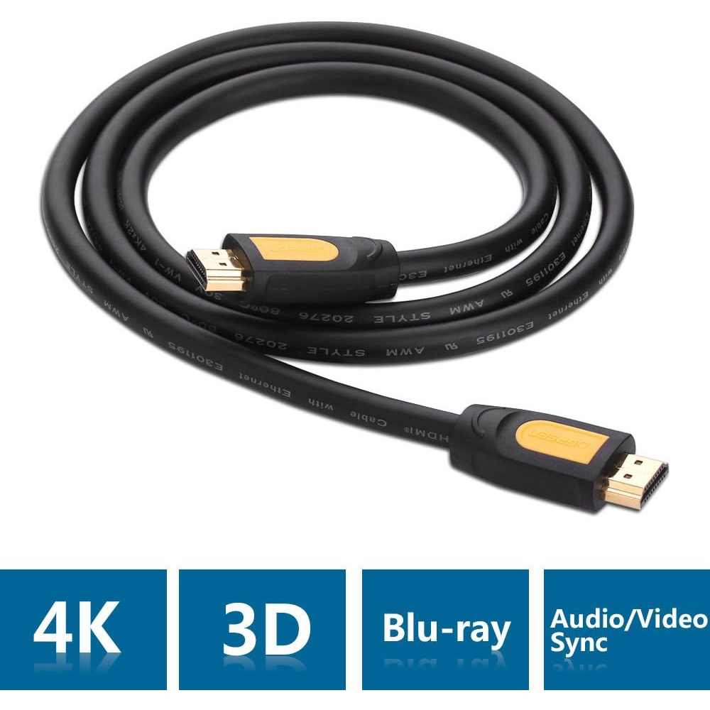 Ugreen 10130 HDMI Round Cable 3m - Black