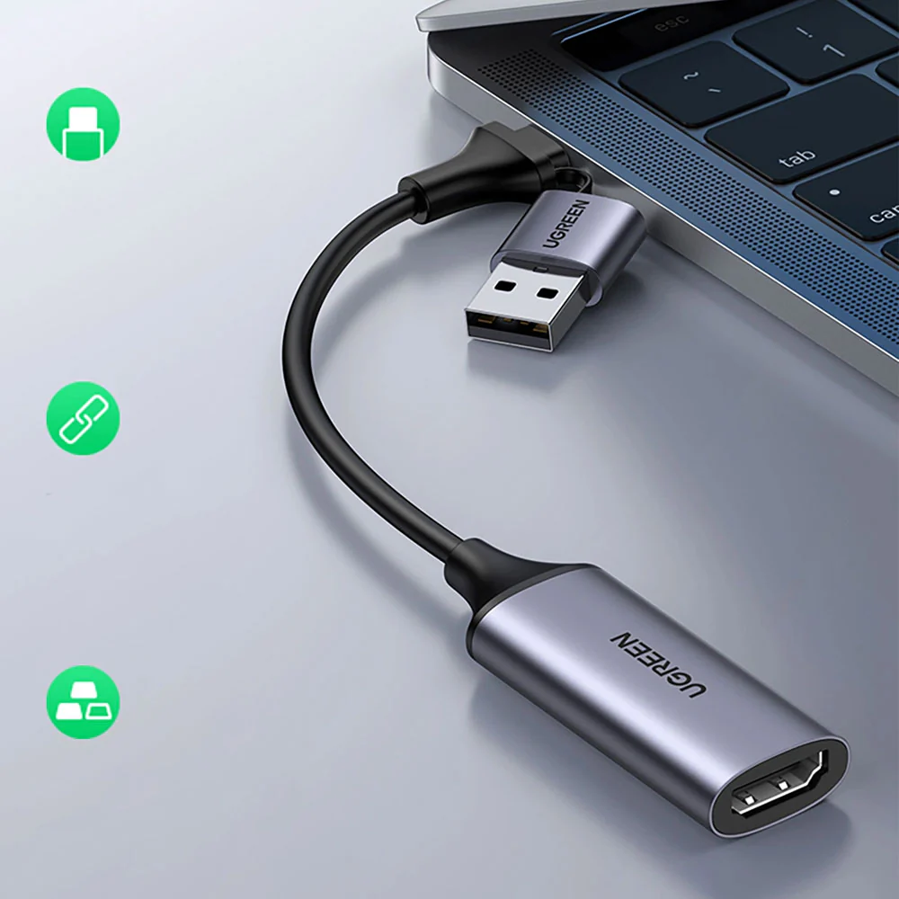 Ugreen 40189 CM489 HDMI to Type-C + USB Video Capture Card