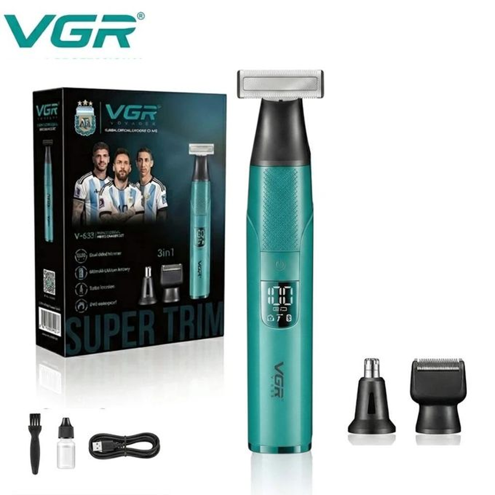 VGR V-633 3-in-1 Rechargeable Mens Shaver Set