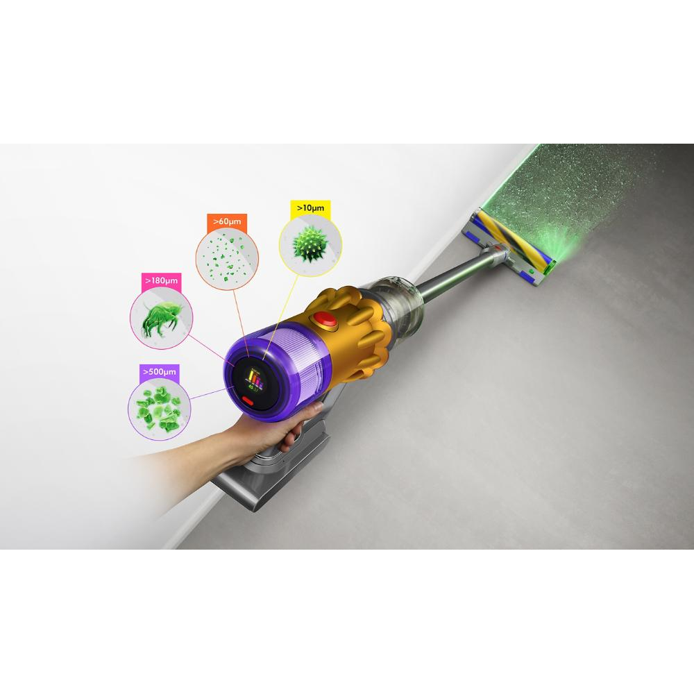Dyson V12S Detect Slim Submarine WET & DRY Vacuum Cleaner 0.35L 545W - Silver/Yellow