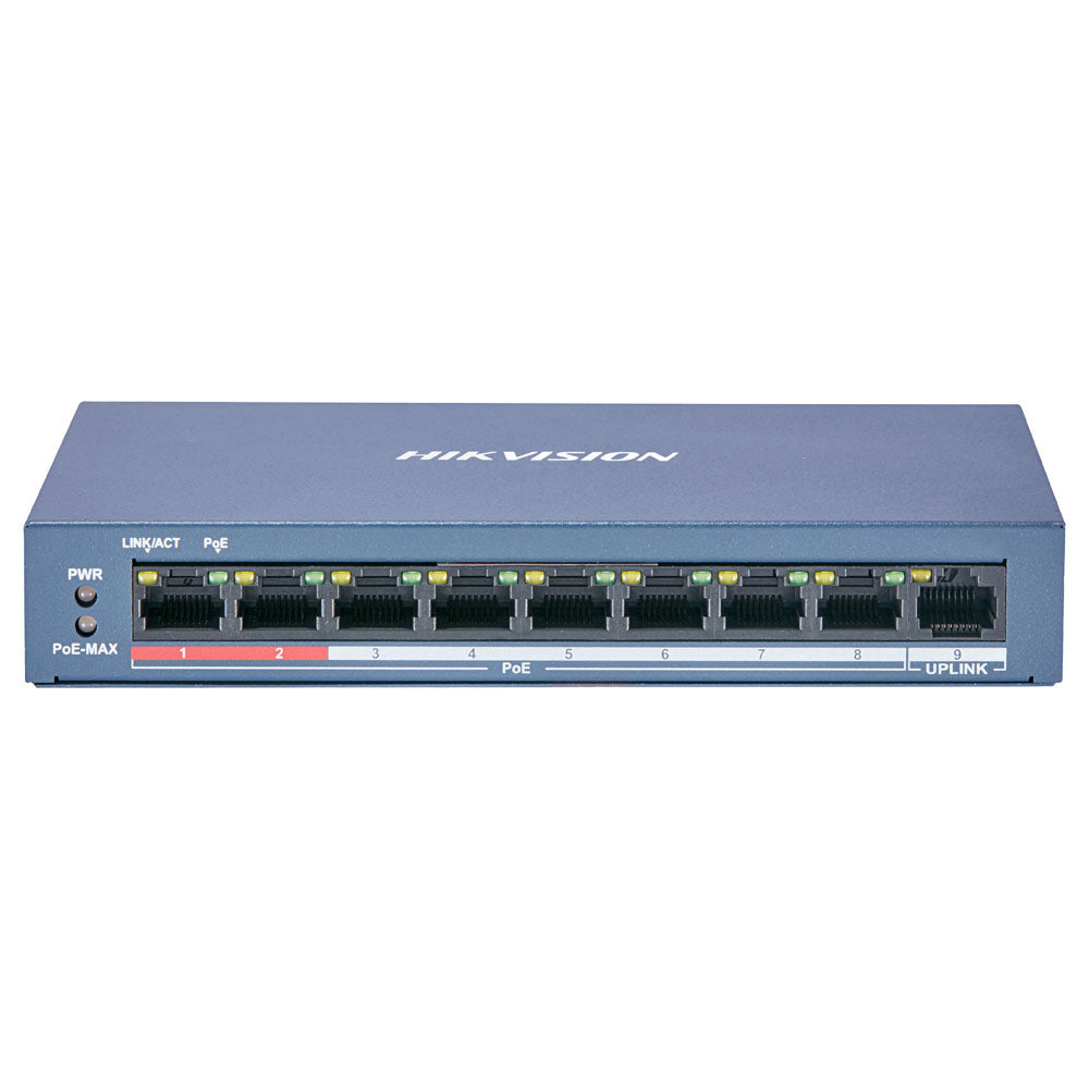 Hikvision DS-3E0109P-E/M 9-Port (8 Port PoE + 1 Port Uplink) 10/100Mbps Unmanaged Switch