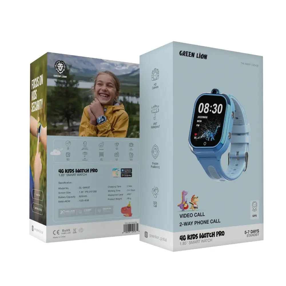 Green Lion 4G Kids Watch Pro Smart Watch - Blue